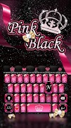 Pink Black Keyboard Theme poster