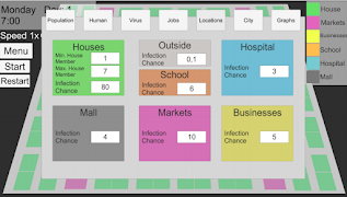 برنامه‌نما Virus Simulation In City عکس از صفحه