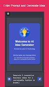 برنامه‌نما AI Idea Generator عکس از صفحه