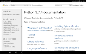 Python 3.7.4 Offline Docs - An screenshot 2