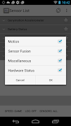 Sensor List Screenshot 3