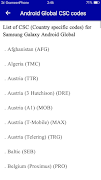 Samsung CSC Code Guide screenshot 2