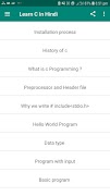 Learn C In Hindi captura de pantalla 1