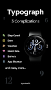 Typograph - Analog Watch Face ภาพหน้าจอ 4