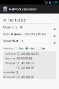 Network calculator ภาพหน้าจอ 1