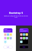 برنامه‌نما Bootstrap5 عکس از صفحه