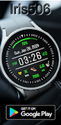 Iris506 Digital Watch Face syot layar 3