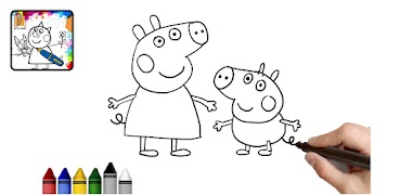 Draw : Peppo Piggy screenshot 1