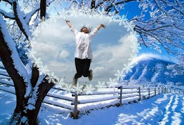 冬フォトフレーム ポスター