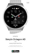 MIMIX Simple Octagon Watchface syot layar 1