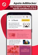 Apolo Browser - Navigateur Adblock & Code promo syot layar 2