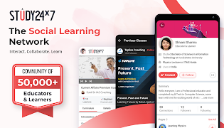 Study24x7 Social Learning App penulis hantaran