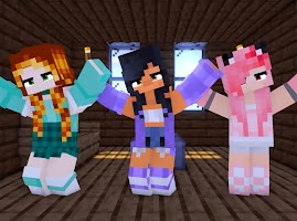 Peaux de fille Mod dans mcpe Affiche