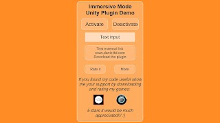 Immersive Mode Unity3D Plugin imagem de tela 4
