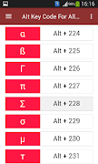 برنامه‌نما Alt Key Code For All Typing عکس از صفحه