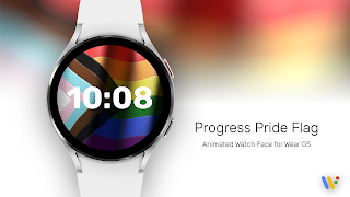 Progress Pride Flag Watch Face স্ক্রিনশট 1