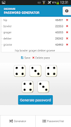 برنامه‌نما Diceware Password Generator. عکس از صفحه