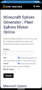 Minecraft Sphere Generator پوسٹر