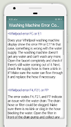 Washing Machine Error Code 스크린샷 6