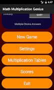 Math Multiplication Genius ảnh chụp màn hình 1