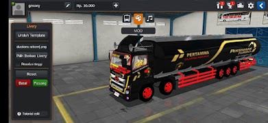 Mod Truk Tangki Bussid captura de pantalla 5