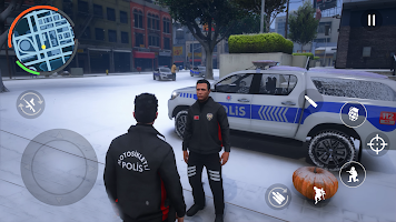 Police Snow City Simulation 3D 스크린샷 1