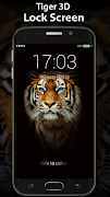 Tiger 3D Lock Screen Poster
