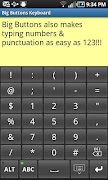 برنامهنما Big Buttons Keyboard Standard عکس از صفحه