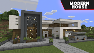 Modern House Map for Minecraft plakat