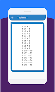 1 Schermata Quick Tables - Brain Logic Builder - Math Tables