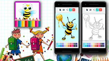 Coloring Animal Games Bee screenshot 3