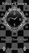 Silver Crown Clock Widget Affiche