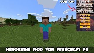 Herobrine Mod in Minecraft PE screenshot 6