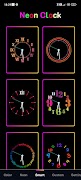 Neon Clock Wallpaper Poster