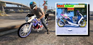 Mod Bussid Motor Drag Balap plakat