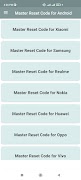 Master Reset Code for Android poster