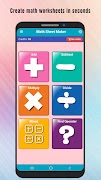 Kid Math: PDF Worksheet Maker screenshot 1