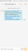 911HelpSMS captura de pantalla 2