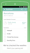 برنامه‌نما PackPoint travel packing list عکس از صفحه
