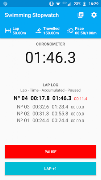برنامه‌نما Cronômetro de natação (Contado عکس از صفحه