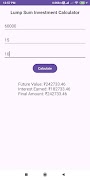 Lump Sum Investment Calculator syot layar 1