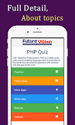 PHP Quiz app - Php programming تصوير الشاشة 1