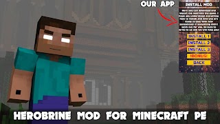 پوستر Herobrine Mod in Minecraft PE