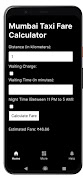 Mumbai Taxi Fare Calculator captura de pantalla 1