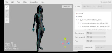 برنامه‌نما TreeJS Editor عکس از صفحه