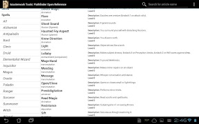 Pathfinder Open Reference Screenshot 3