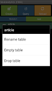 Mobile MySQL Manager screenshot 4