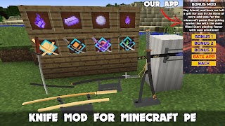 برنامه‌نما Knife Mod in Minecraft PE عکس از صفحه
