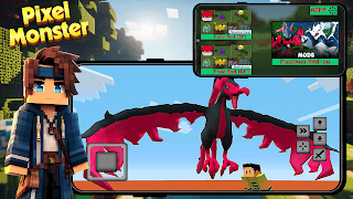 Pixel Monsters Mod Minecraft 海報