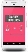 برنامه‌نما Simplify Fractions Calculator عکس از صفحه
